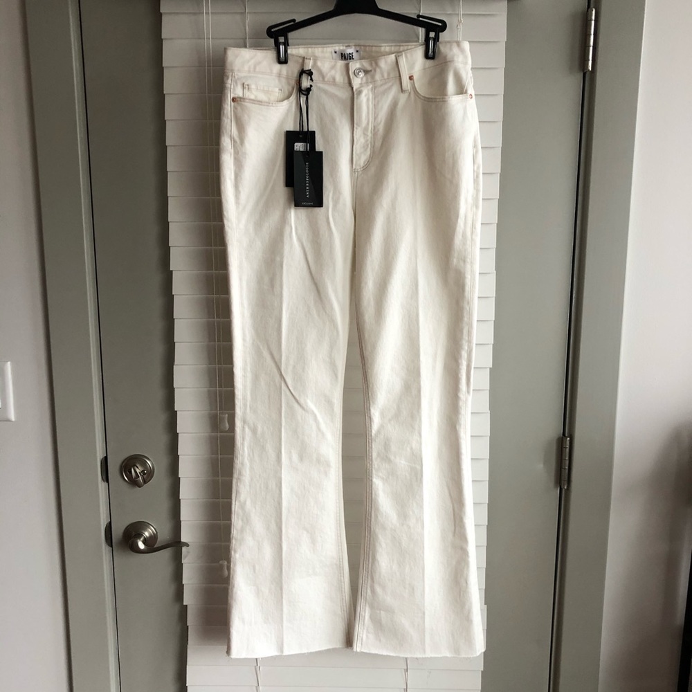 Paige High-rise Bootcut White Jeans